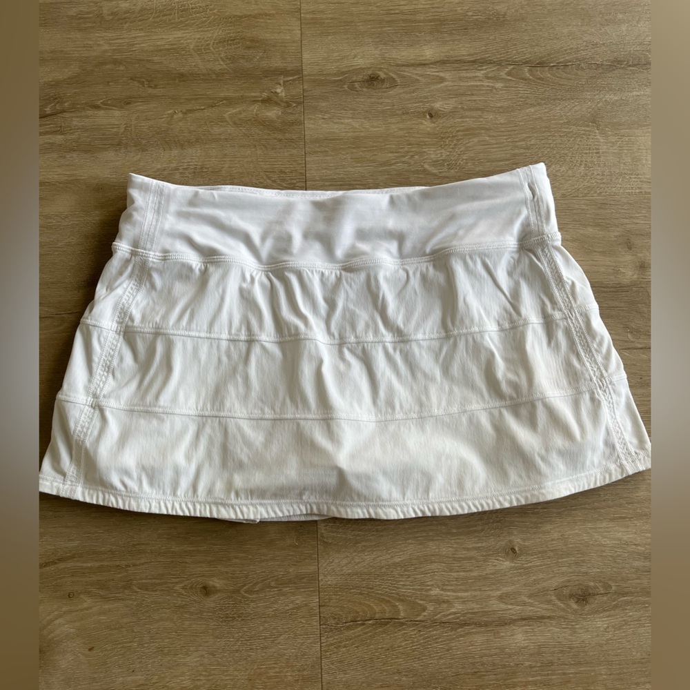 Lululemon Pace Rival Mid-Rise Skirt White SZ 8 - Picture 3 of 13